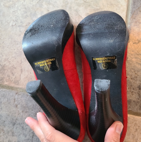 Delicious Y2K red pumps with bow 7.5 - Picture 4 of 5